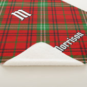 Clan Morrison Red Tartan Sherpa Blanket Sherpa Deken (3/4)
