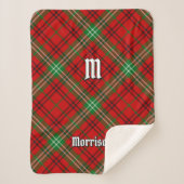 Clan Morrison Red Tartan Sherpa Blanket Sherpa Deken (Voorkant)