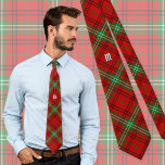 Clan Morrison Red Tartan Stropdas<br><div class="desc">Clan Morrison traditionele rode tartan met moderne kleuren. Aangepast monogram.</div>