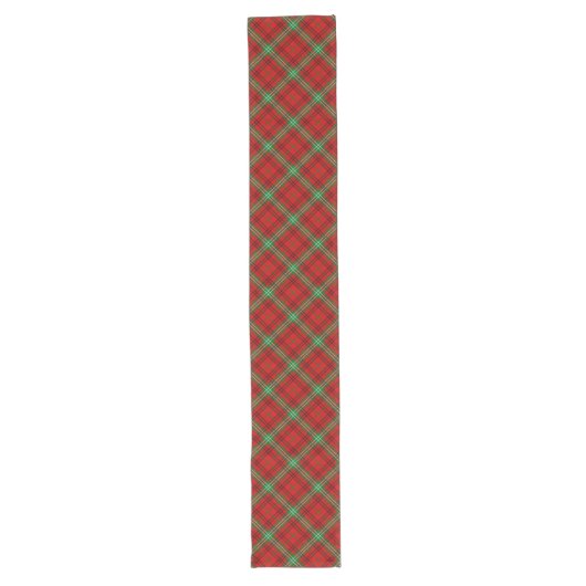 Clan Morrison Red Tartan Table Runner Lange Tafelloper (Voorkant)