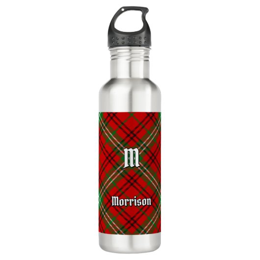 Clan Morrison Red Tartan Waterfles (Voorkant)