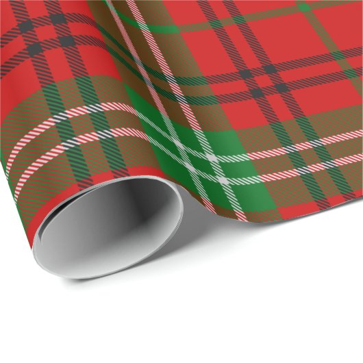 Clan Morrison Red Tartan Wrapping Paper Cadeaupapier (Rol Hoek)