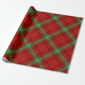 Clan Morrison Red Tartan Wrapping Paper Cadeaupapier (Uitgerold)
