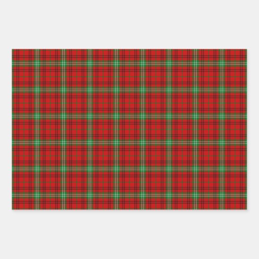 Clan Morrison Red Tartan Wrapping Paper Sheets (Voorkant)