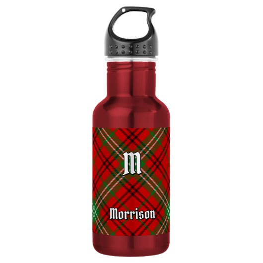 Clan Morrison Rode Tartan Waterfles (Voorkant)