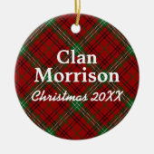 Clan Morrison Scottish Tartan Keramisch Ornament (Voorkant)