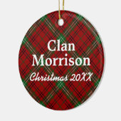 Clan Morrison Scottish Tartan Keramisch Ornament (Links)