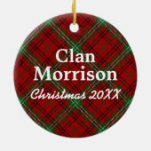 Clan Morrison Scottish Tartan Keramisch Ornament (Achterkant)