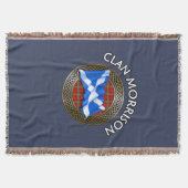 Clan Morrison Tartan Knot & Flag Deken (Voorkant)