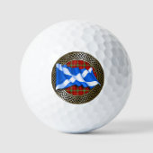 Clan Morrison Tartan Knot & Flag Golfballen (Voorkant)