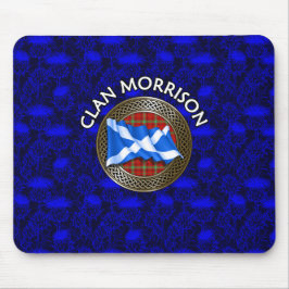 Clan Morrison Tartan Knot & Flag Muismat