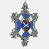 Clan Morrison Tartan Knot & Flag Tin Sneeuwvlok Ornament (Links)