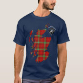 Clan Morrison Tartan Map & Crest T-Shirt (Voorkant)