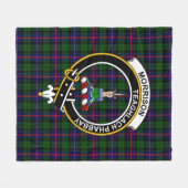 Clan Morrison Tartan Pset Fleece Deken (Voorkant (Horizontaal))