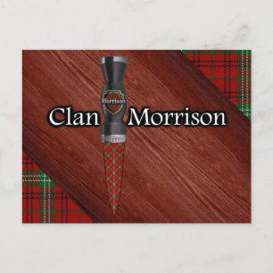 Clan Morrison Tartan Sgian Dubh Blade Briefkaart