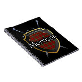 Clan Morrison Tartan Shield & Swords Notitieboek (Rechterzijde)