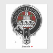 Clan Morrison Wapenschild & Tartan Sticker (Vel)