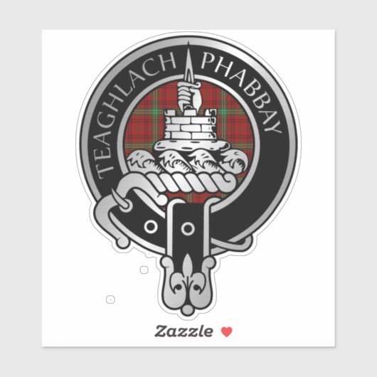 Clan Morrison Wapenschild & Tartan Sticker (Vel)