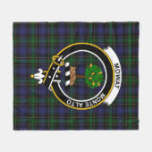 Clan Mowat Tartan Pset Fleece Deken (Voorkant (Horizontaal))