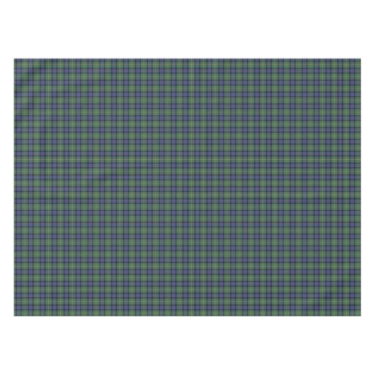 Clan Muir Blauw en Groen Schots Tartan Tafelkleed (Voorkant (Horizontaal))