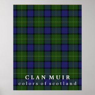 Clan Muir Colors of Scotland Tartan Poster