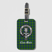 Clan Muir of Meer Crest Badge & Tartan Bagagelabel (Voorkant (verticaal))