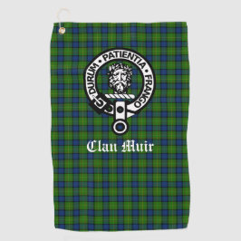 Clan Muir of Meer Crest Badge & Tartan Golfhanddoek