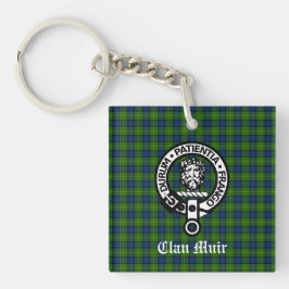 Clan Muir of Meer Crest Badge & Tartan Sleutelhanger
