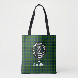 Clan Muir of Meer Crest Badge & Tartan Tote Bag