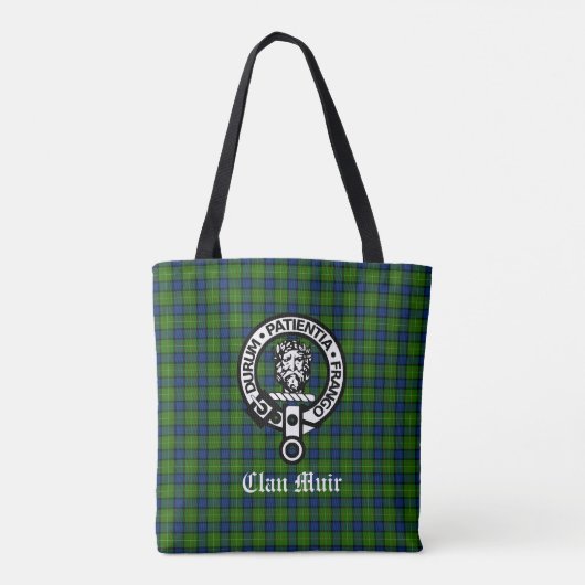 Clan Muir of Meer Crest Badge & Tartan Tote Bag (Achterkant)