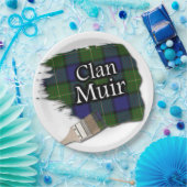 Clan Muir Scottish Tartan Paint Brush Papieren Bordje (Feest)