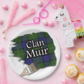 Clan Muir Scottish Tartan Paint Brush Papieren Bordje (Feest)