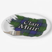Clan Muir Scottish Tartan Paint Brush Papieren Bordje (Gekanteld)