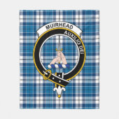 Clan Muirhead Blue Tartan Pset Fleece Deken (Voorkant)