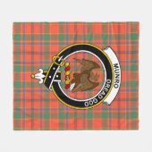 Clan Munro Ancient Tartan Pset Fleece Deken (Voorkant (Horizontaal))