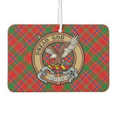 Clan Munro Crest over Tartan Luchtverfrisser (Voorkant)