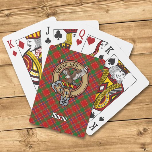 Clan Munro Crest over Tartan Pokerkaarten