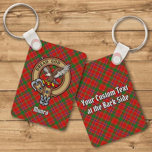 Clan Munro Crest over Tartan Sleutelhanger