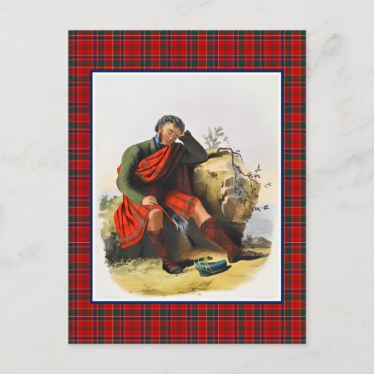 Clan Munro  Illustratie Tartan Lijst Briefkaart (Voorkant)
