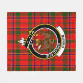 Clan Munro Modern Tartan Plaid Fleece Deken (Voorkant (Horizontaal))