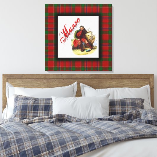 Clan Munro Scottish Dream Canvas Afdruk (Insitu (Slaapkamer))