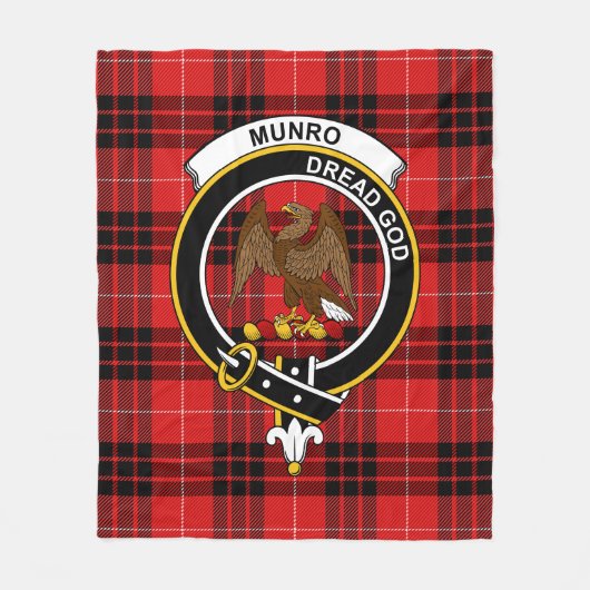 Clan Munro Tartan Pset Fleece Deken (Voorkant)
