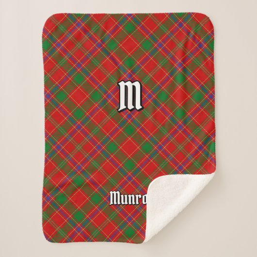 Clan Munro Tartan Sherpa Deken (Voorkant)