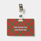 Clan Munro-wapen boven tartan Badge (Achterkant met clip)
