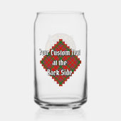 Clan Munro Wapen boven tartan Blikvorm Glas (Achterkant)