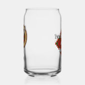 Clan Munro Wapen boven tartan Blikvorm Glas (Links)