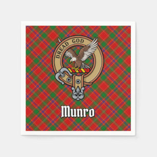 Clan Munro-wapen boven tartan Servet