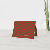 Clan Munro Wapen over Tartan (Achterkant)