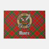 Clan Munro Wapen over Tartan Deurmat (Voorkant)