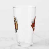 Clan Munro Wapen over Tartan Glas (Links)
